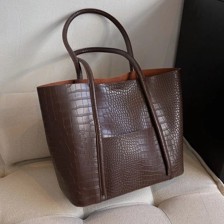 SYLVETTE | CROC SHOULDER BAG